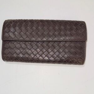 Bottega Veneta Brown Woven Wallet